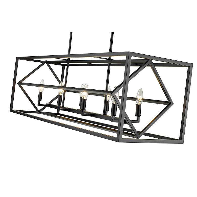 Image 7 Euclide 44" Wide Matte Black 8-Light Linear Chandelier more views