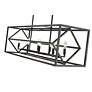 7_Euclide 44" Wide Matte Black 8-Light Linear Chandelier more views
