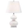 Eudora 19" High White Glass Gourd Accent Table Lamp