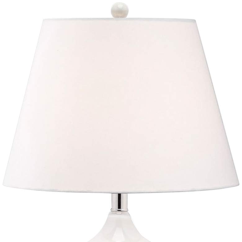 Image 2 Eudora 19 inch High White Glass Gourd Accent Table Lamp more views