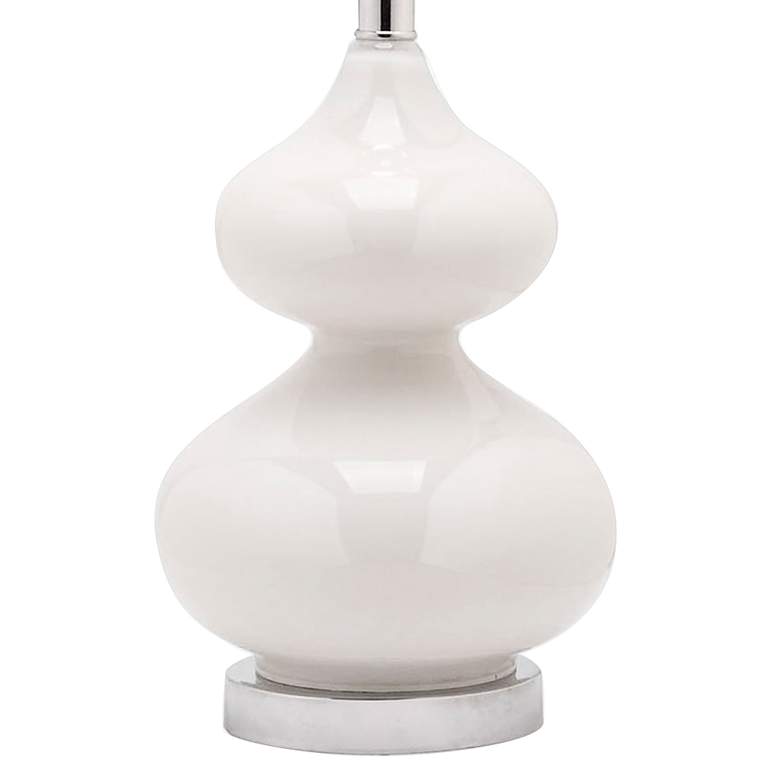 Image 4 Eudora 19" High White Glass Gourd Accent Table Lamp more views