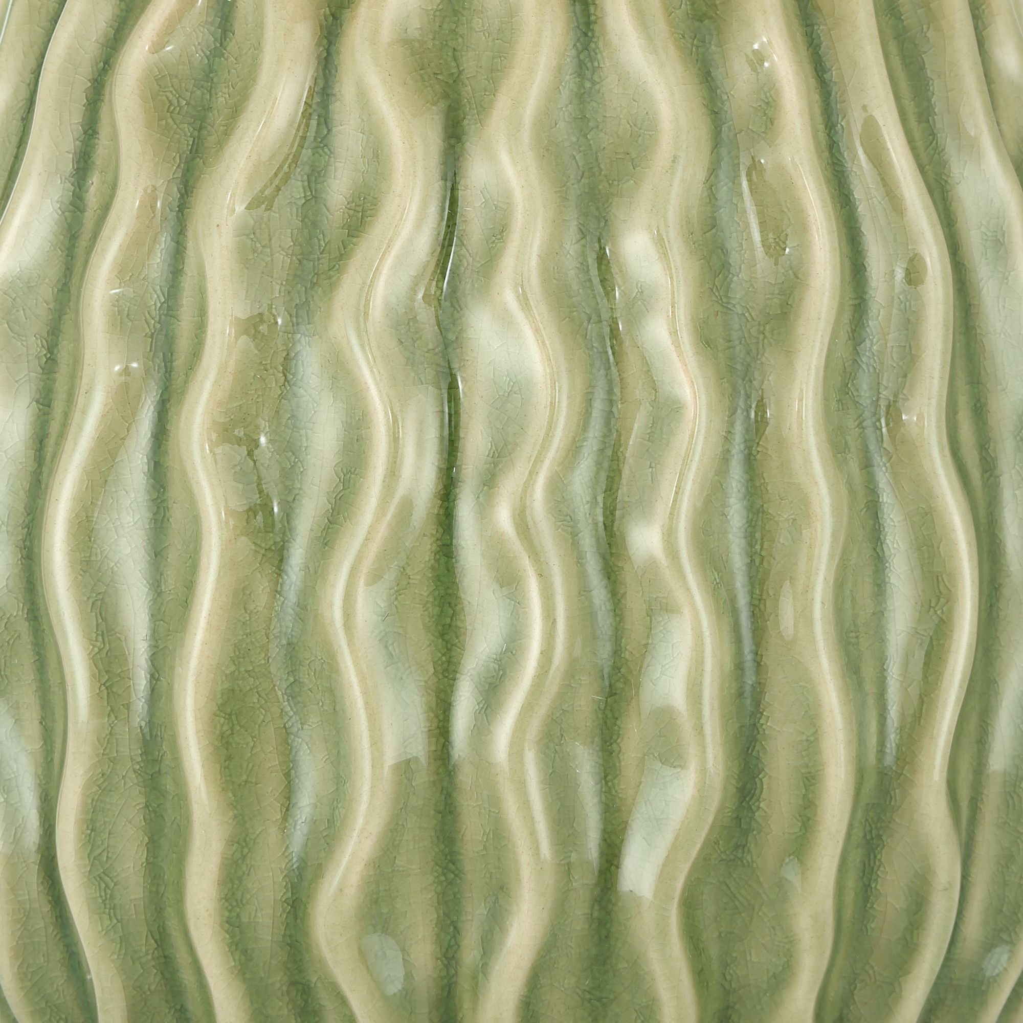 Image 7 Eugene 20 1/4"H Wavy Green Ceramic Gourd Accent Table Lamp Set of 2 more views