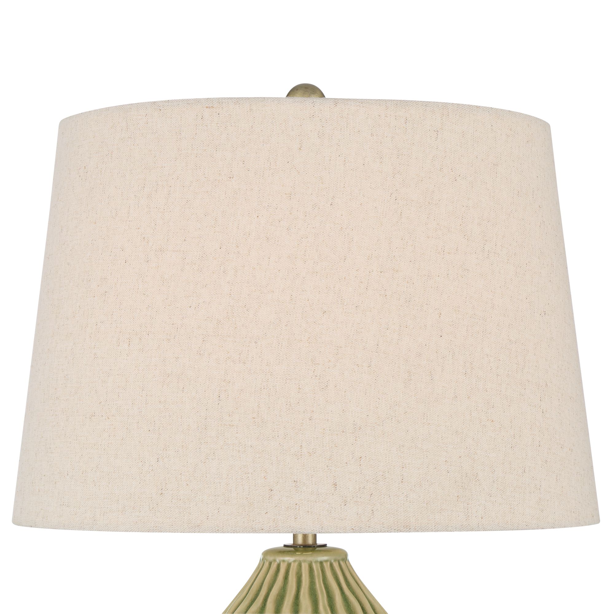 Image 4 Eugene 20 1/4" High Wavy Green Ceramic Gourd Accent Table Lamp more views