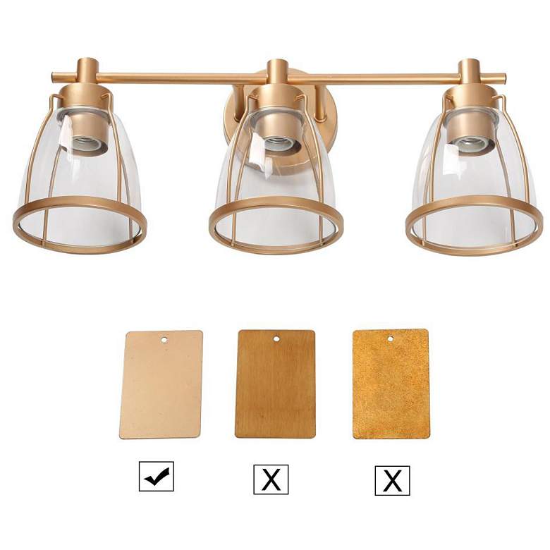 Image 3 Eumeneia 22" Wide Satin Gold 3-Light Vanity Bath Light more views