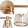 4_Eumeneia 22" Wide Satin Gold 3-Light Vanity Bath Light more views