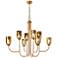 Euniecstasy 8-Light Brass Glass Chandelier