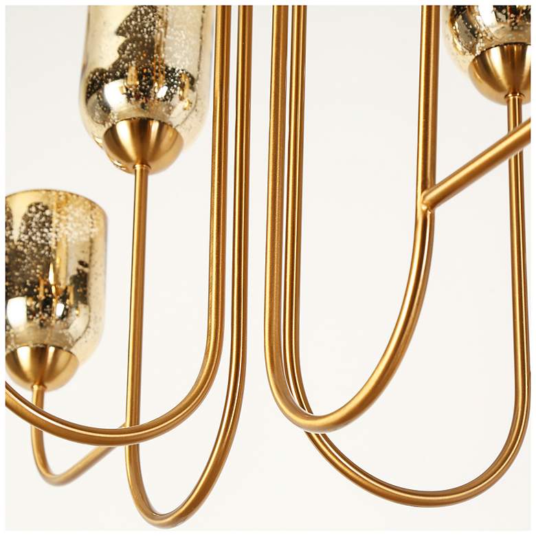Image 3 Euniecstasy 8-Light Brass Glass Chandelier more views