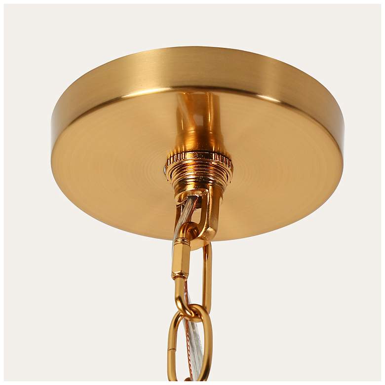 Image 5 Euniecstasy 8-Light Brass Glass Chandelier more views
