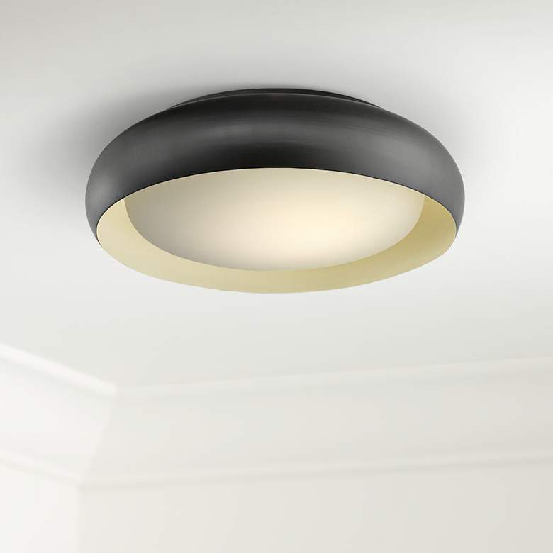 Image 1 Euphoria 15" Wide Bronze Modern LED Ceiling Light