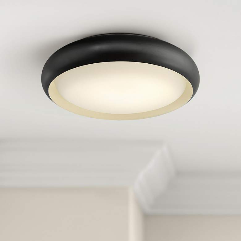 Image 1 Euphoria 18" Wide Bronze Modern LED Ceiling Light