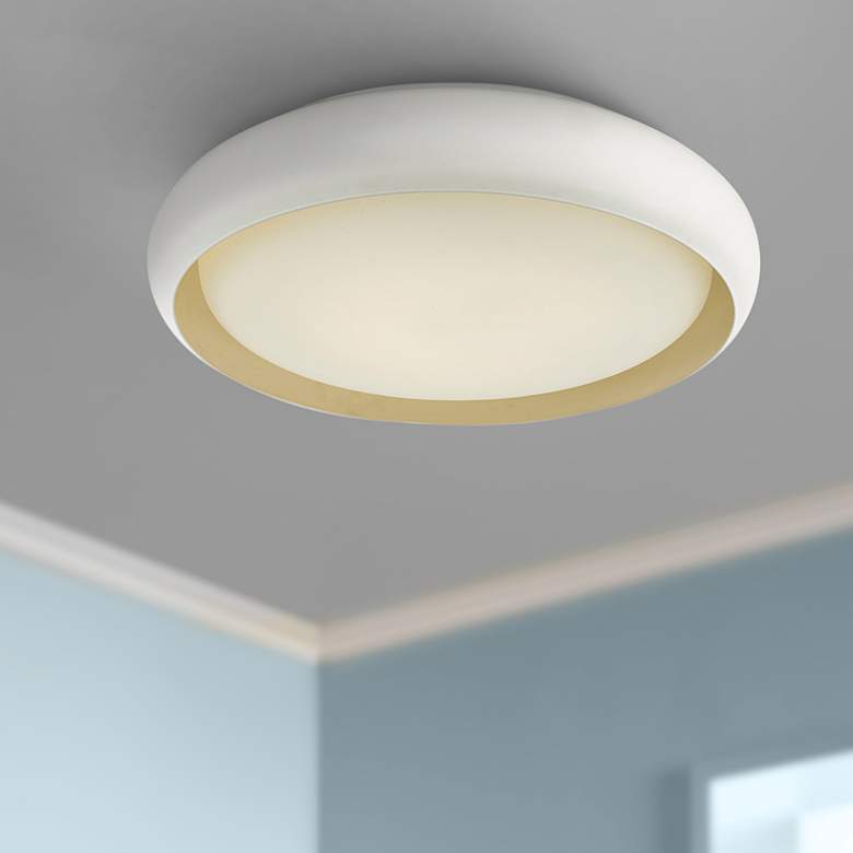 Image 1 Euphoria 18 inch Wide White Modern LED Ceiling Light