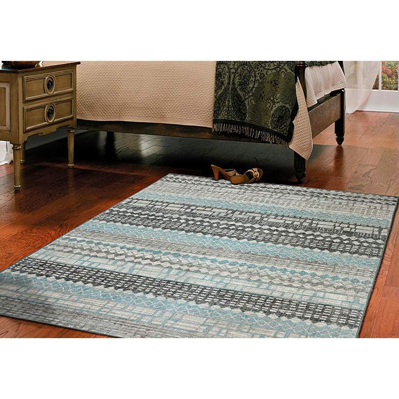 Image 1 Euphoria 90263 5&#39;3 inchx7&#39;10 inch Eddleston Ash Gray Area Rug