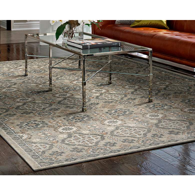 Image 1 Euphoria 90646 5&#39;3 inchx7&#39;10 inch Castine Willow Gray Area Rug