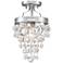 Euria 9" Wide Chrome and Clear Glass Ceiling Light
