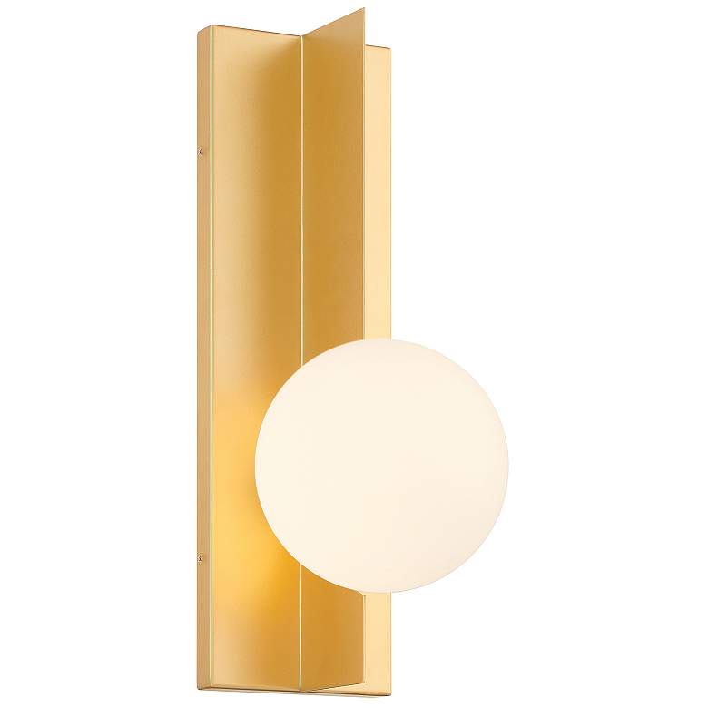 Image 1 Euro 1 Light 16" High Gold LED Wall Sconce