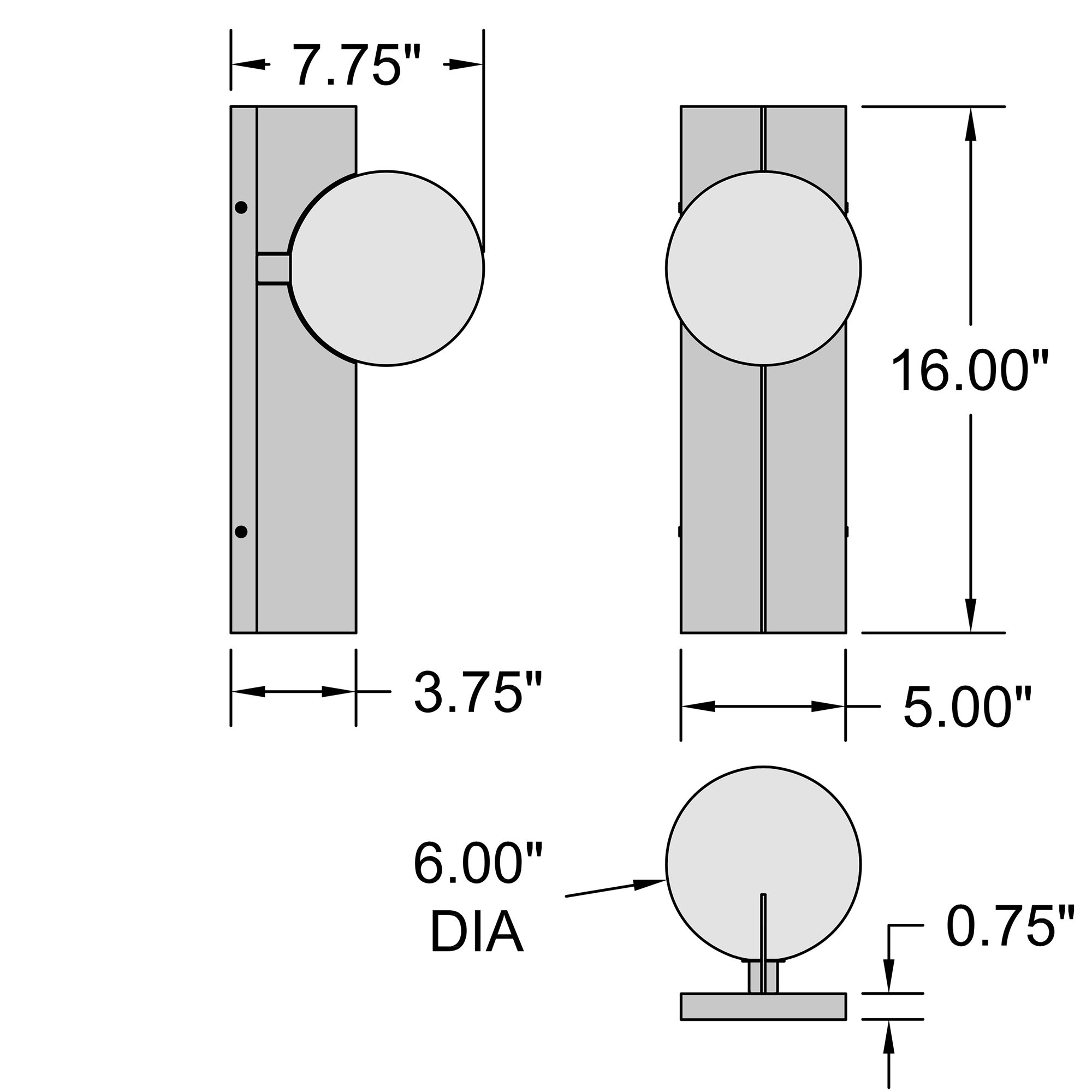 Image 7 Euro 1 Light 16" High Gold LED Wall Sconce more views