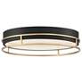 1_Euro Grafice 17 3/4"W Matte Black and Gold LED Ceiling Light