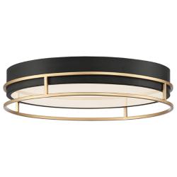 Euro Grafice 17 3/4"W Matte Black and Gold LED Ceiling Light