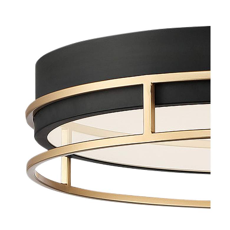 Image 2 Euro Grafice 17 3/4"W Matte Black and Gold LED Ceiling Light more views