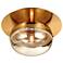 Euro Nottingham 13 3/4" Wide Antique Brass LED Ceiling Light