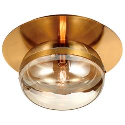 Euro Nottingham 13 3/4" Wide Antique Brass LED Ceiling Light