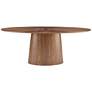 3_Euro Style Deodat 78 1/2" Wide Walnut Veneered Wood Oval Dining Table more views