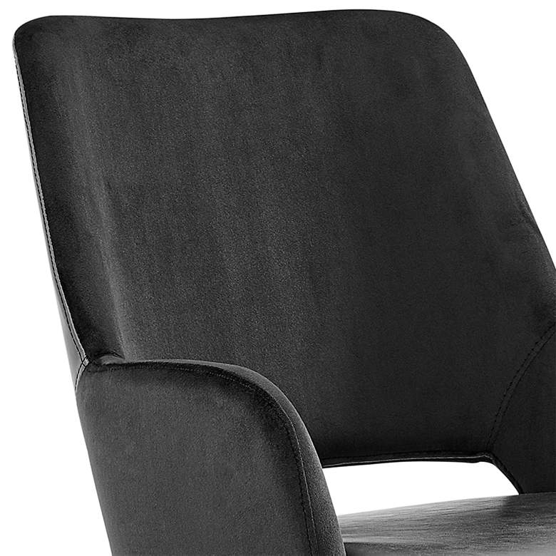 Image 2 Euro Style Desi 25 1/2" Black Fabric and Faux Leather Armchair more views