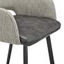 2_Euro Style Desi 25 1/2" Modern Gray Fabric Swivel Counter Height Stool more views