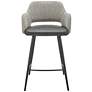 6_Euro Style Desi 25 1/2" Modern Gray Fabric Swivel Counter Height Stool more views