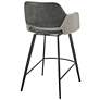 Euro Style Desi 25 1/2" Modern Gray Fabric Swivel Counter Height Stool