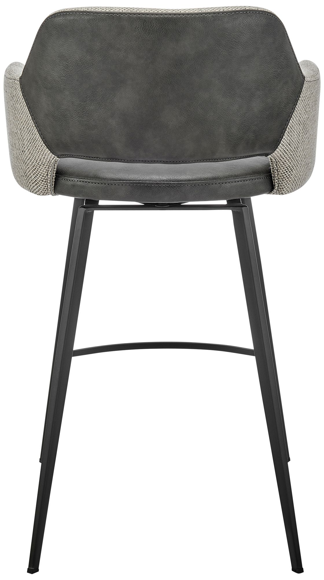 Euro Style Desi 25 1/2" Modern Gray Fabric Swivel Counter Height Stool