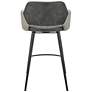Euro Style Desi 25 1/2" Modern Gray Fabric Swivel Counter Height Stool