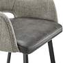 Thumbnail3 of Euro Style Desi 29 1/4" Modern Gray Fabric Swivel Bar Height Stool more views