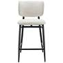 1_Euro Style Felipe 26 1/2" Black with Beige Fabric Counter Height Stool