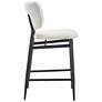 3_Euro Style Felipe 26 1/2" Black with Beige Fabric Counter Height Stool more views