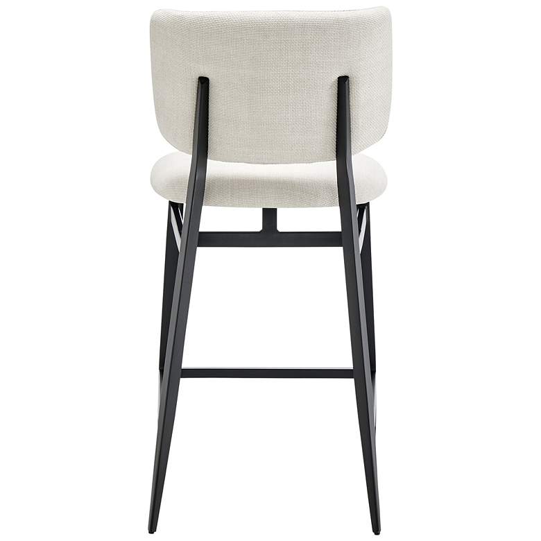 Image 5 Euro Style Felipe 26 1/2" Black with Beige Fabric Counter Height Stool more views