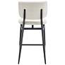 5_Euro Style Felipe 26 1/2" Black with Beige Fabric Counter Height Stool more views