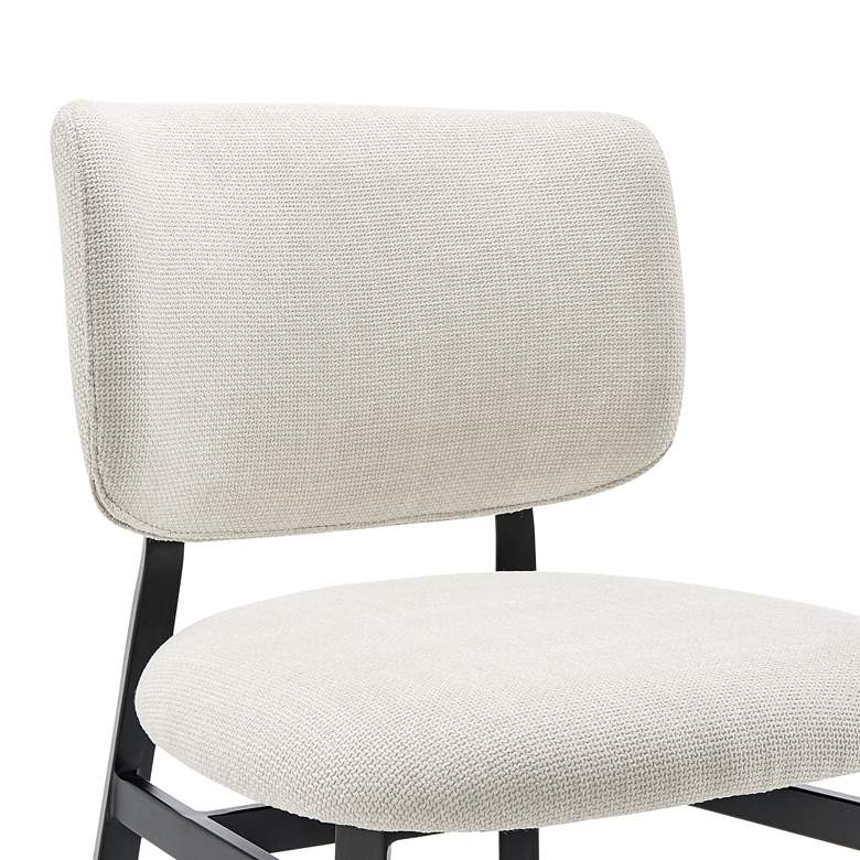 Image 6 Euro Style Felipe 26 1/2" Black with Beige Fabric Counter Height Stool more views