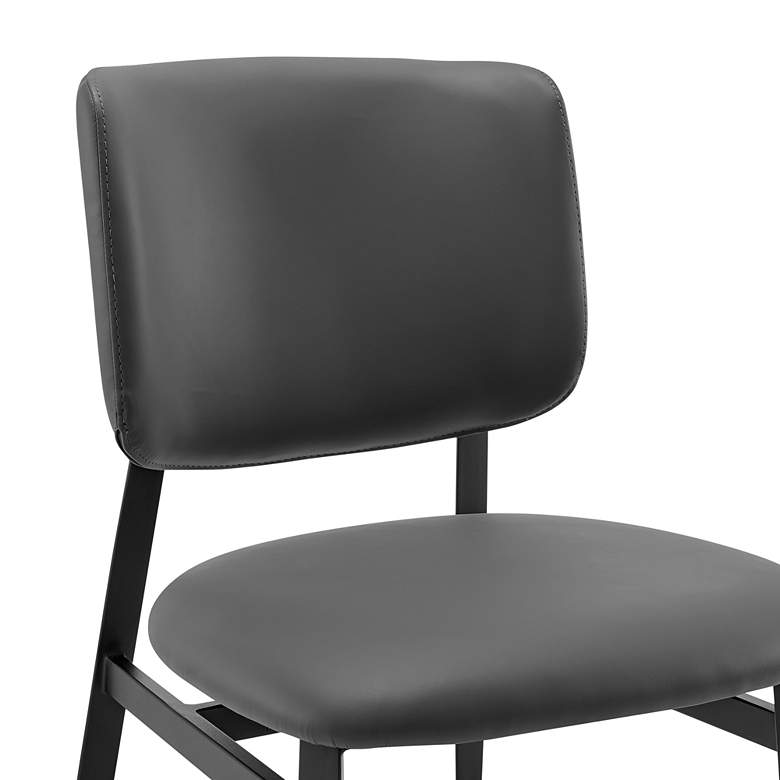 Image 2 Euro Style Felipe 26 1/2" Gray Faux Leather Modern Counter Stool more views