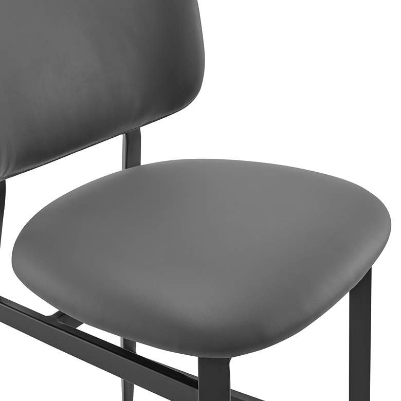 Image 3 Euro Style Felipe 26 1/2" Gray Faux Leather Modern Counter Stool more views