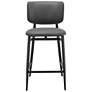 5_Euro Style Felipe 26 1/2" Gray Faux Leather Modern Counter Stool more views