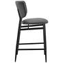 6_Euro Style Felipe 26 1/2" Gray Faux Leather Modern Counter Stool more views