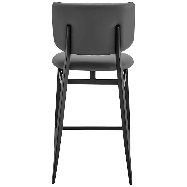 Image 7 Euro Style Felipe 26 1/2" Gray Faux Leather Modern Counter Stool more views