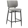 1_Euro Style Felipe 26 1/2" Gray Linen Fabric Counter Height Stool
