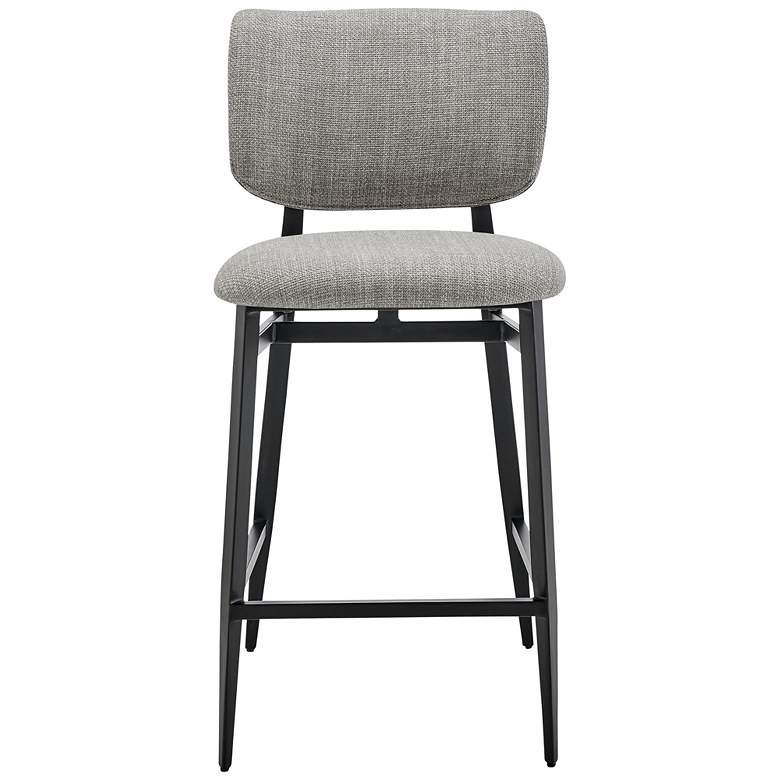 Image 5 Euro Style Felipe 26 1/2" Gray Linen Fabric Counter Height Stool more views