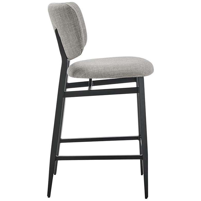 Image 6 Euro Style Felipe 26 1/2" Gray Linen Fabric Counter Height Stool more views