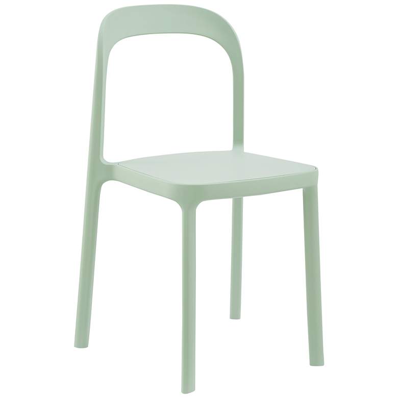 Image 1 Euro Style Lance 18 1/2" Wide Mint Green Outdoor Stackable Side Chair