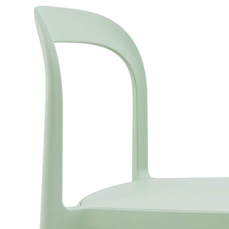 Image 3 Euro Style Lance 18 1/2" Wide Mint Green Outdoor Stackable Side Chair more views