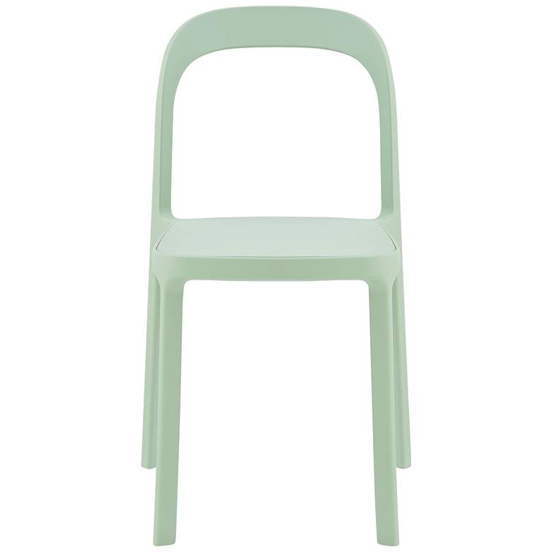 Image 5 Euro Style Lance 18 1/2" Wide Mint Green Outdoor Stackable Side Chair more views