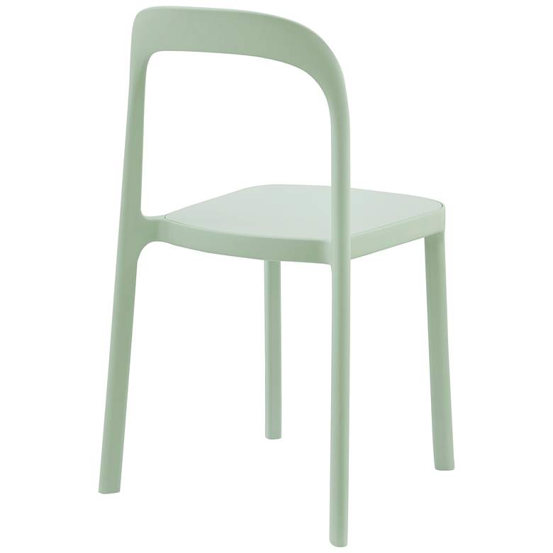 Image 7 Euro Style Lance 18 1/2" Wide Mint Green Outdoor Stackable Side Chair more views